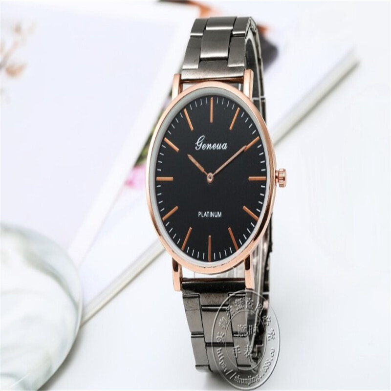 2022 fashion personality steel strip steel chain men's ultra-thin large dial men's watch