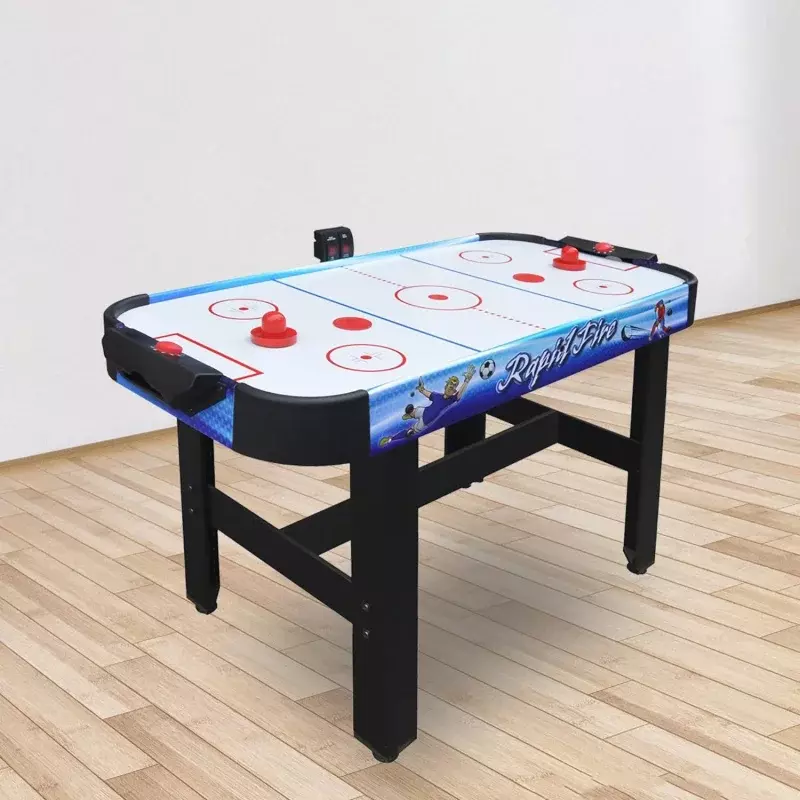 Hathaway Rapid Fire 42-in 3-in-1 Air Hockey Multi-Game Table with Soccer and Hockey Target Nets for Kids