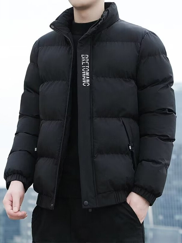 เสื้อคลุม M-5XL แนวสตรีทฮาราจูกุคอตั้งอบอุ่นในฤดูหนาวของผู้ชาย2023คลาสสิก3สีสุดชิคสวมใส่สบายสำหรับทุกวัน