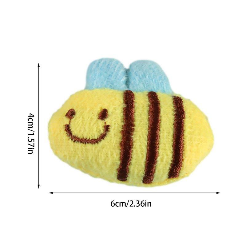 Plush Pin Corsage Plush Bee Stuffed Pins Decorative Bee Brooches Lapel Badges For Scarves Clothing Jackets Schoolbags