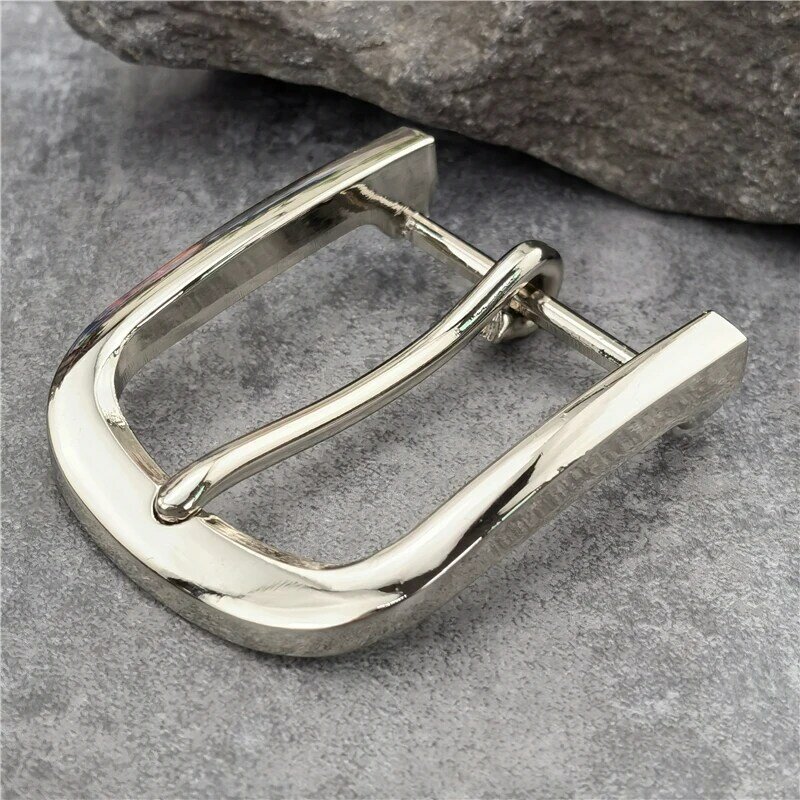 Hebilla de cinturón de Metal de doble Pin para hombre, pieza de artesanía de cuero de calidad, hebilla de cinturón de vaquero occidental, 1 pieza, 40MM, AK0049
