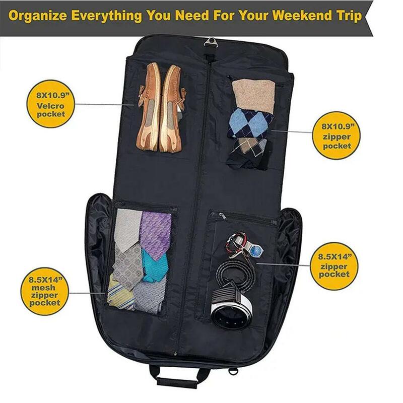 Bolsa de ropa multifuncional impermeable y a prueba de polvo, bolsa de viaje portátil, almacenamiento de negocios, equipaje de mano, V3 x 1