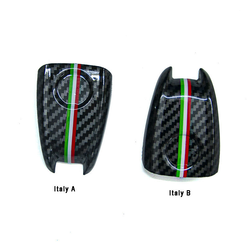 Cubierta protectora de llave de coche, carcasa de llave de repuesto para Alfa Romeo Giulia Stelvio Tonale, estilo de fibra de carbono