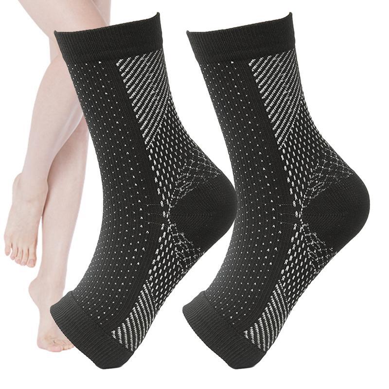 Toeless Pair Neuropathy Socks Ankle Compression Socks Men Women Soothe Socks For Ankle Brace Plantar Fasciitis Pain Relief