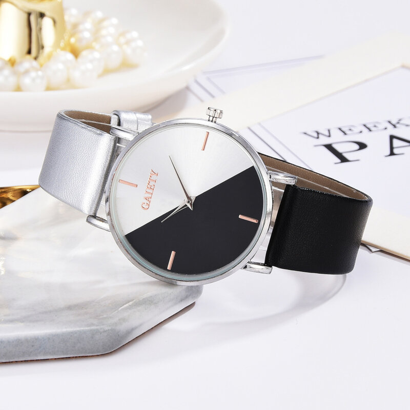 Nowe mody proste kobiety zegarki Top marka luksusowy design skórzany Damski Zegarek kobieta zegar Relogio Feminino Zegarek Damski