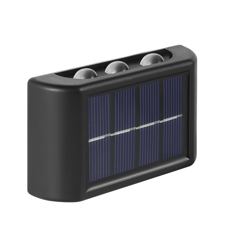 Outdoor impermeável Solar Wall Lamp, Up and Down Luminous Lighting