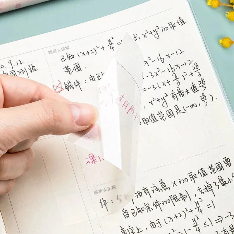Reading Transparent Sticky Notes with Scrapes Stickers Sticky Simple and High-value Note Paper for Student Office Stationery