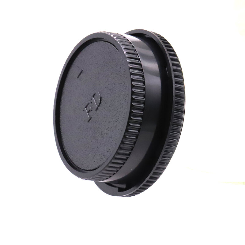 Tapa de lente trasera para cámara Canon FD, cubierta de cuerpo de plástico negro, montaje de cámara y lente SLR