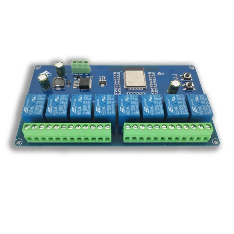 Módulo de relé de 8 vías, placa de desarrollo secundaria, ESP32-WROOM, fuente de alimentación, DC5-30V, ESP32, WIFI, Bluetooth BLE