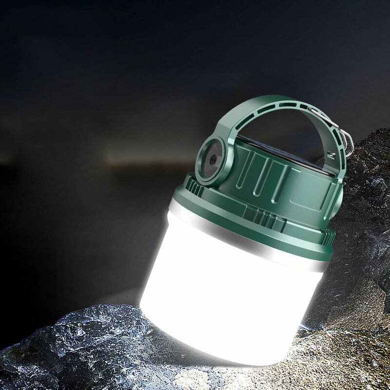 Lampadina ricaricabile USB a LED solare ad alta potenza per lampada da tenda da esterno lanterna portatile luci di emergenza per escursioni in barbecue