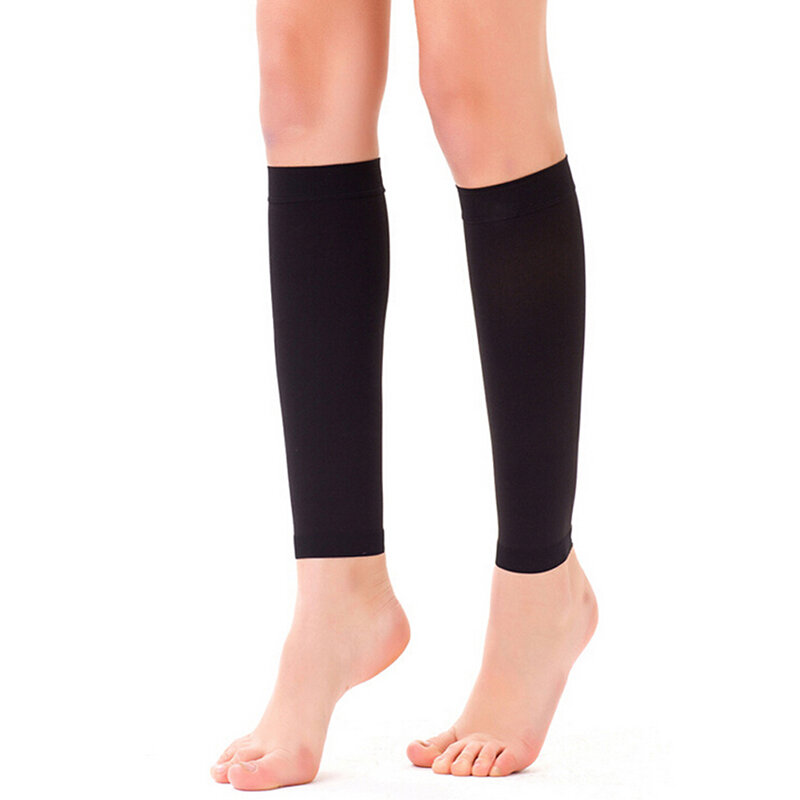 1 par unisex perna de bezerro mangas homens meias femininas varicosa veia circulação compressão meias médicas elásticas