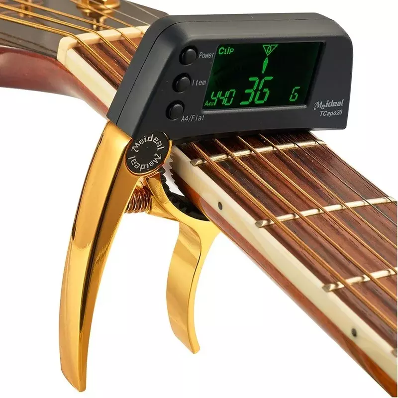 Meideal TCapo20 Quick Change Key Capo Tuner วัสดุสำหรับ Acoustic Electric Guitar Bass Chromatic