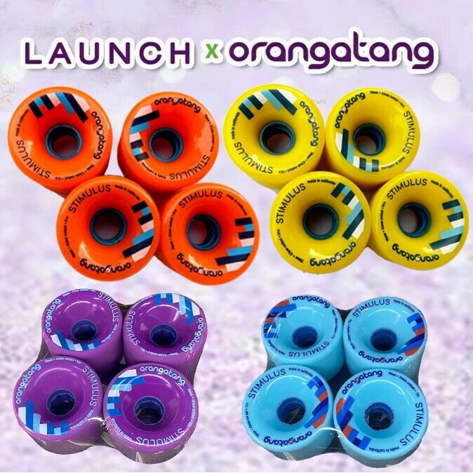 Orangatang-Roues de Longboard Bleues de 70mm, Bonne Qualité, Lotion Board, 77a80a86a, Street Stunt, Niveau Pro, OT ylène