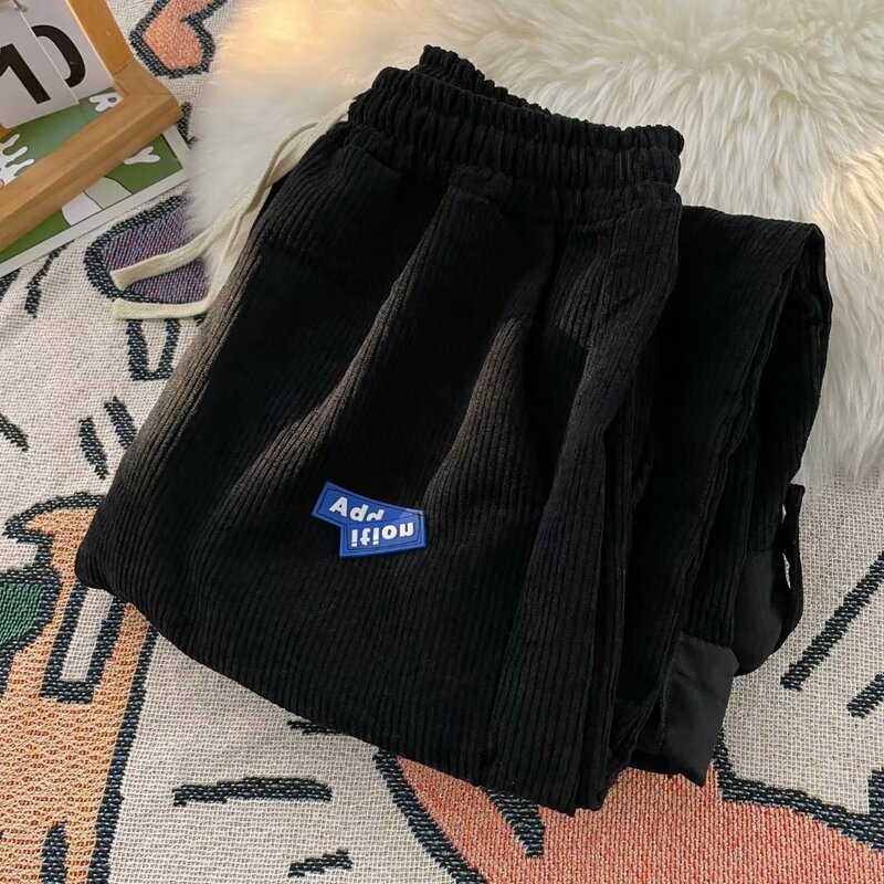 Sweatpants Man Loose Casual Solid Men Korean Fashion Buckle Casual Bloomers Fashion Trousers Casual Joggers Hip Hop Drawstring