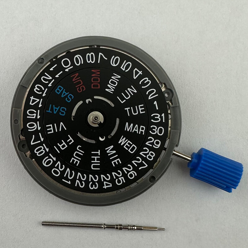 Movimiento mecánico NH36A, Kit de reemplazo de reloj automático, corona de reloj, negro, alta precisión, 4,2"
