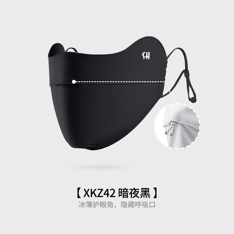 2023 New Reusable Sunscreen Mask Summer Full Face Anti Ultraviolet Female Face Guard Three-dimensional Ice Silk Ear-hanging Mask