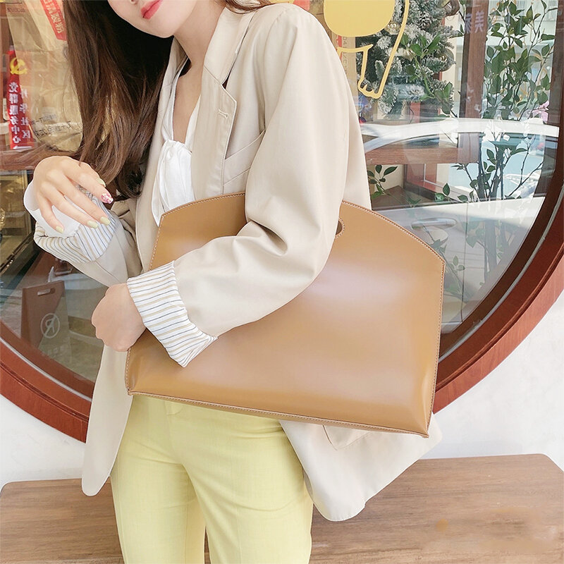 Luksusowy Design niestandardowe inicjały torba na laptopa biurowa o dużej pojemności teczka ze skóry PU kobieta moda Slim torebka na notebooka