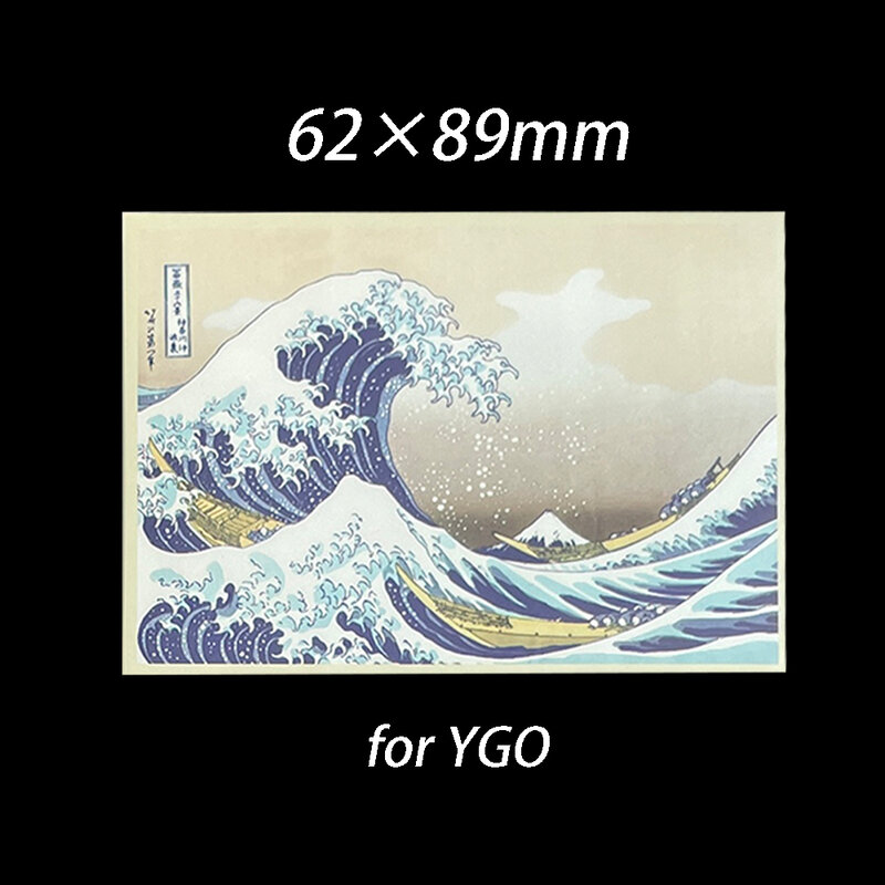 Fundas protectoras para cartas, manguitos de varios tamaños, patrones de surf japoneses, dibujos animados, MTG, PKM, YGO, 60 piezas