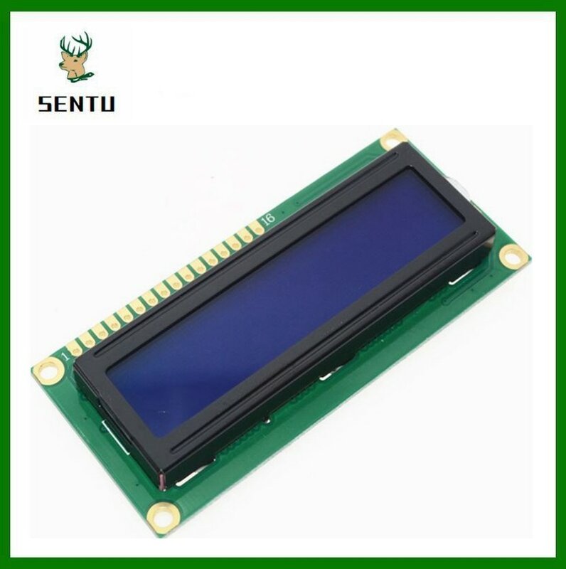 โมดูล1602 LCD1602เกรดอุตสาหกรรมหน้าจอสีฟ้าสีเขียว16x2โมดูลแสดงผล LCD อักขระตัวควบคุม HD44780แสงสีฟ้าสีดำ