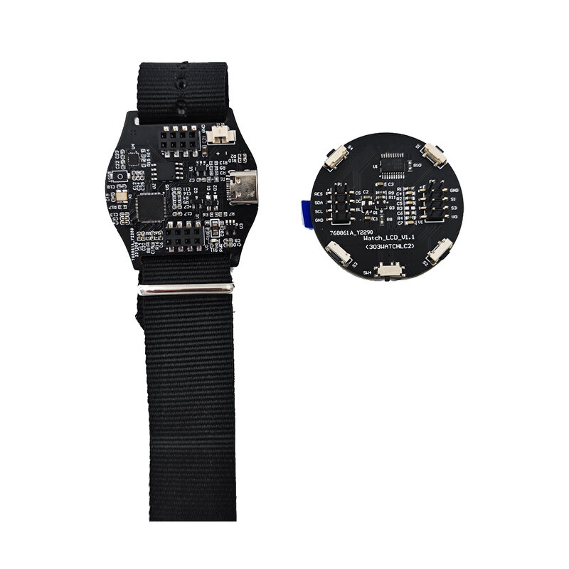 Placa de desarrollo de reloj Raspberry Pi RP2040, reloj redondo GC9A01 de 1,28 pulgadas, pantalla TFT IMU, tablero como QMIC88658