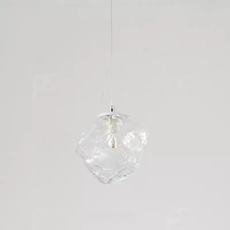 Lampa sufitowa z kostkami lodu 2024 nowa, kreatywna szklana, długa linia, mały żyrandol wykwintna wysoka przepuszczalność lampka nocna