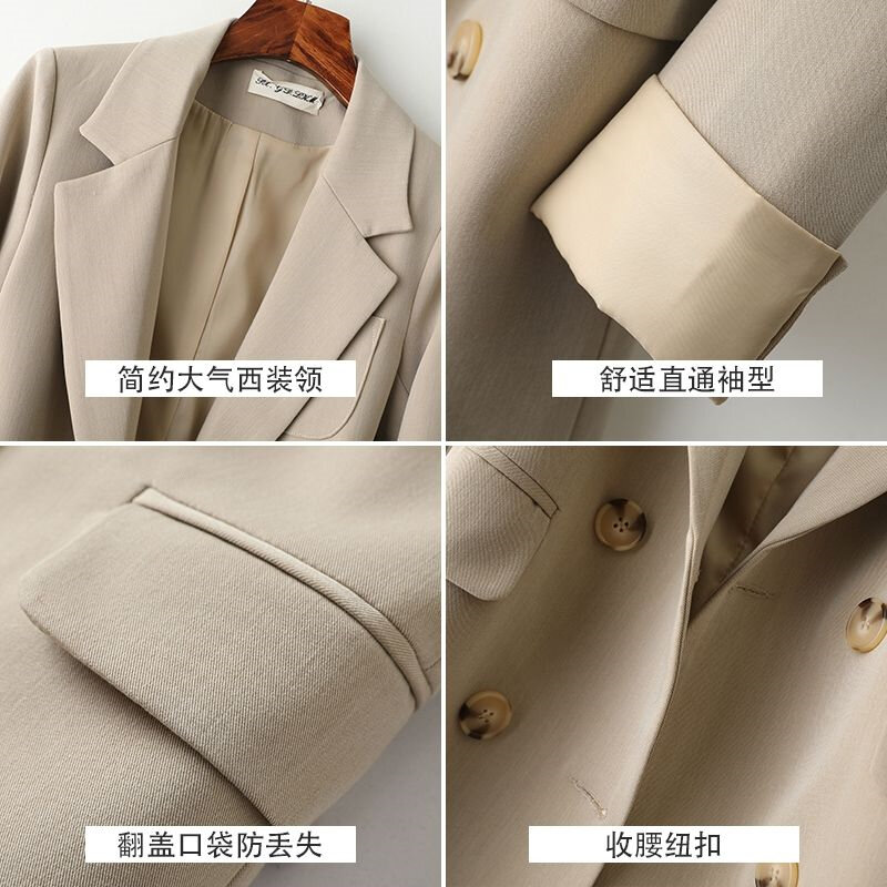 Blazer de manga comprida feminino, terno casual, blazer de escritório, tops femininos, moda coreana, novo, primavera, outono, 2022