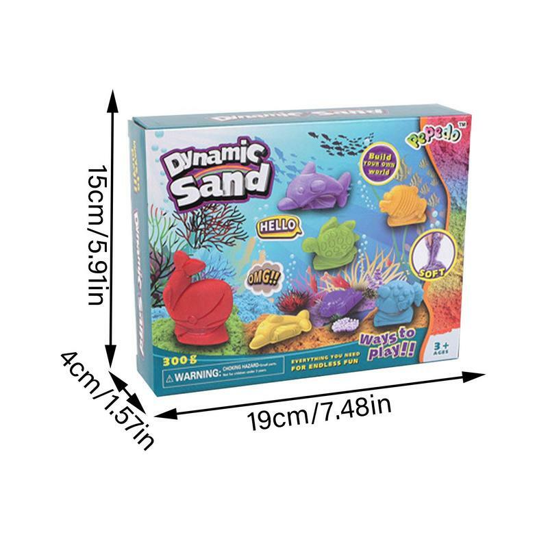 Arena de Color para manualidades, juguetes sensoriales moldeables, juego de arena interactivo, juguetes de arena de playa para césped, patio de playa, jardín de infantes