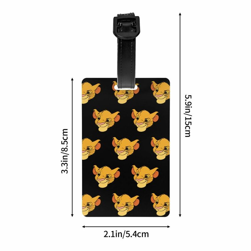 The Lion King Baby Simba Luggage Tag for Travel Bag Suitcase Privacy Cover ID Label