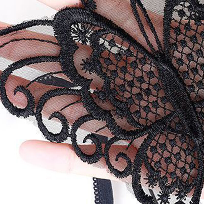 Damska motylkowa koronka z odkrytymi majtki z kroczem do seksu perła ekscytująca bielizna z niskim stanem haftowane stringi
