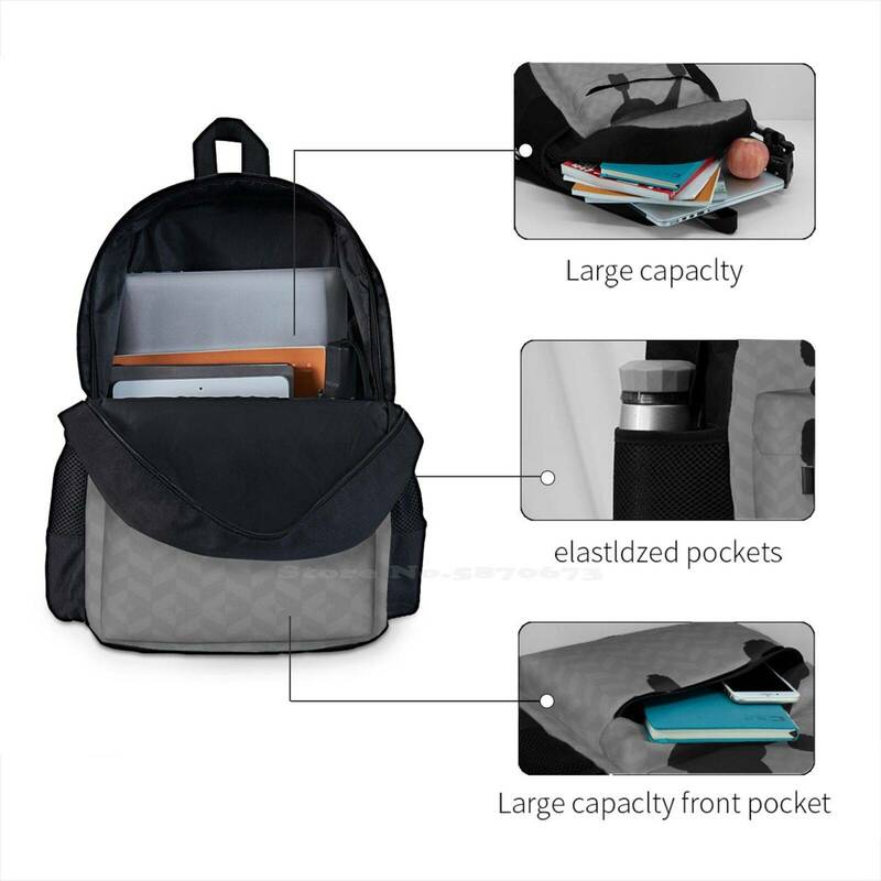 Черный Рюкзак со стандартным силуэтом пуделя для студентов, школьная дорожная сумка для ноутбука, черный пудель, черный стандартный пудель, животные