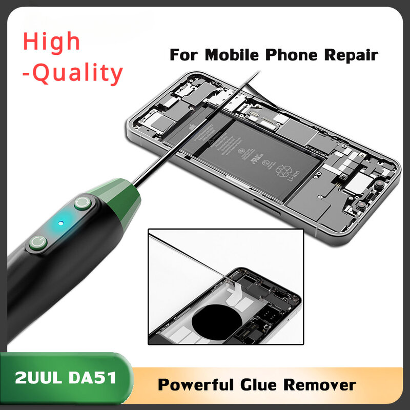 2UUL-removedor de pegamento DA51 OCA para teléfono móvil, Kit de desgomado, batería, marco de Muddle, pantalla, eliminación de adhesivo, herramienta de reparación de limpieza
