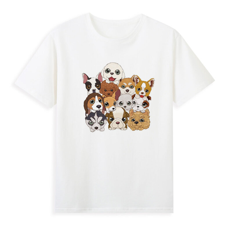 لطيف الكلب تي شيرت مطبوع شخصية عادية الكرتون التي شيرت نوعية جيدة تنفس لينة الصيف قميص A030