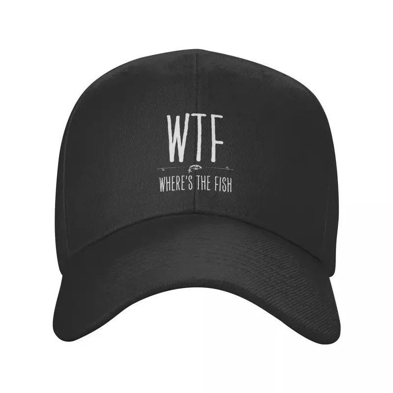 Wtf topi Baseball ikan, topi Trucker untuk pria wanita, topi Baseball Barat