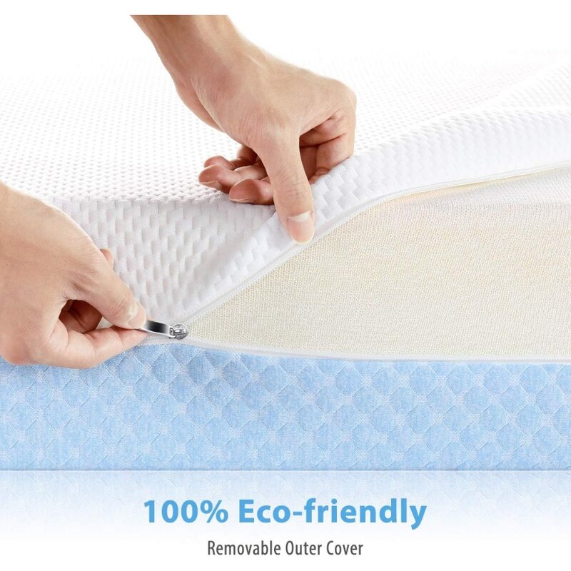 Colchón de cuna de doble cara, colchón de cama de espuma viscoelástica, transpirable de Triple capa, Premium