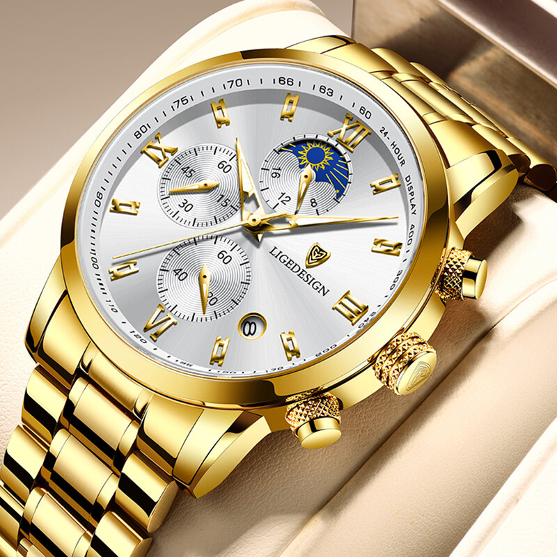LIGE 2023 Top ยี่ห้อ Luxury Mens นาฬิกาแฟชั่นธุรกิจนาฬิกาผู้ชายสบายๆกันน้ำสำหรับกีฬานาฬิกาควอตซ์ชาย Montre Homme