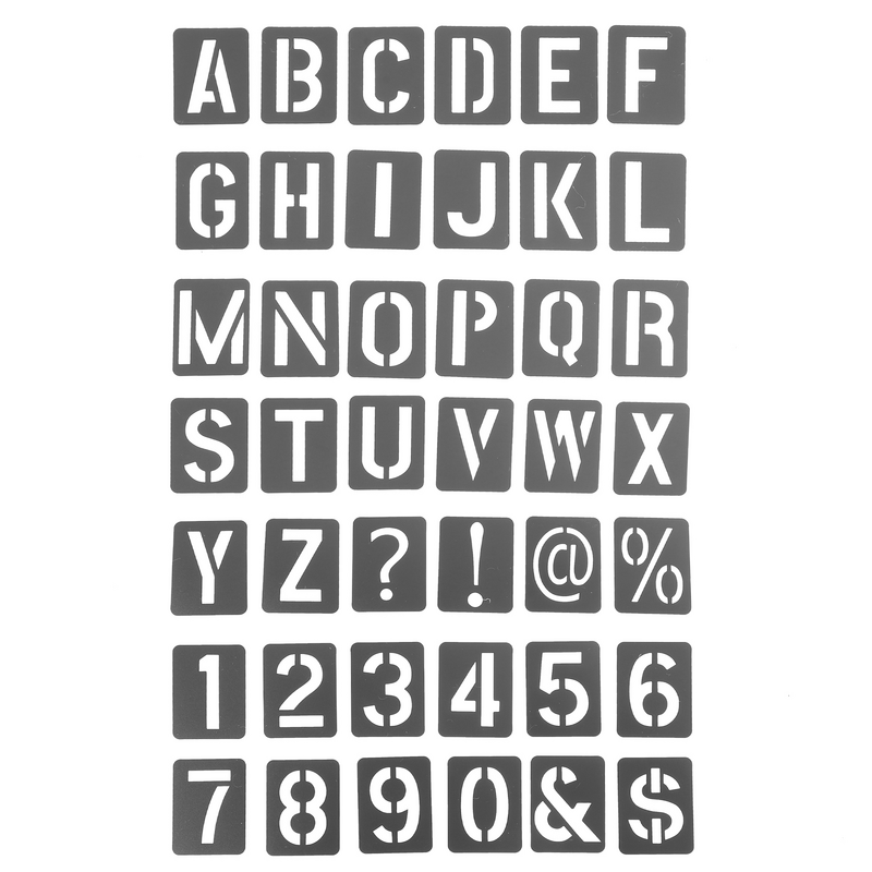 Plástico Stencil Alfabeto para Pintura, Inkjet Template Craft, Número Stencils, Móveis