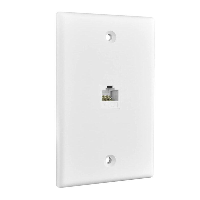 1-Port Ethernet Wall Plate, Keystone Jack Wall Plate With RJ45 Keystone Female To Female Inline Coupler Insert