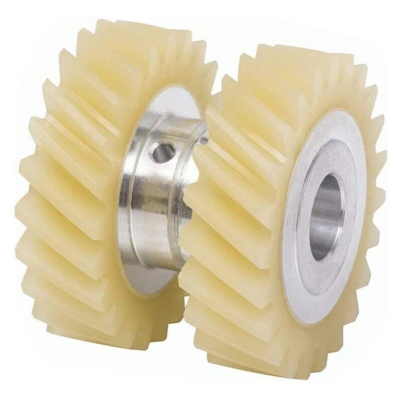 2X W10112253 9706416 Motor Brush W10380496 4162897 Mixer Worm Drive Gear For Kitchenaid Stand & A Pair Of Motor Brushes