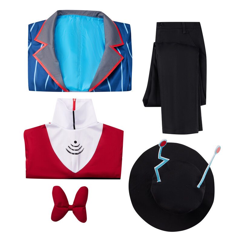 Костюм для косплея Vox, униформа, костюм, женский костюм, синий, красный костюм, аниме косплей