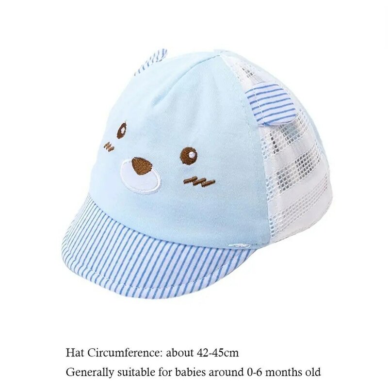 Cute Cartoon Baby Baseball Cap Boys Girls Breathable Sun Cap Infant Summer Hat Toddler Panama Hat
