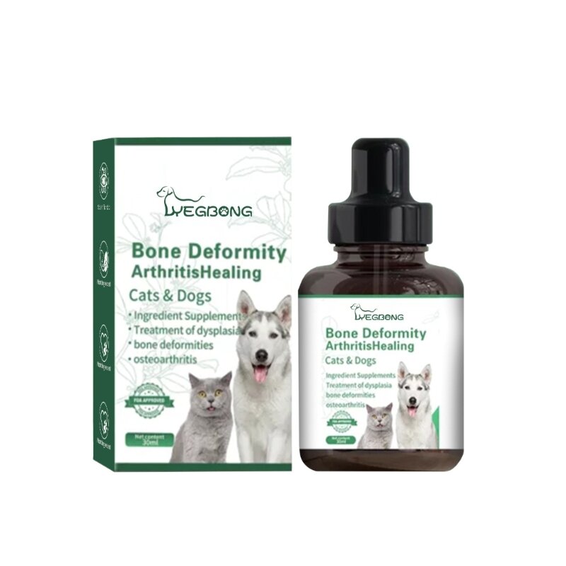30 ml Haustier-Gelenkgesundheitstropfen, natürliche Gelenkpflegelösung, Arthritis-Heilungsformel für Katzen, Hunde, Knochen,