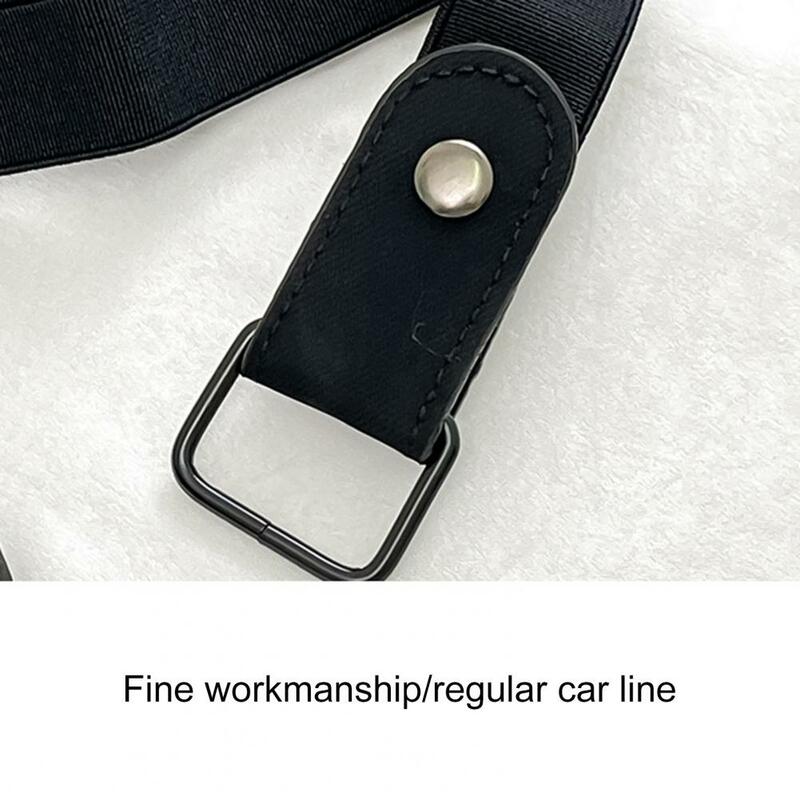 Adjustable Invisible Waist Belt Solid Color Buttons Closure Unisex Belt No Buckle Jeans Belt Costume Accessories
