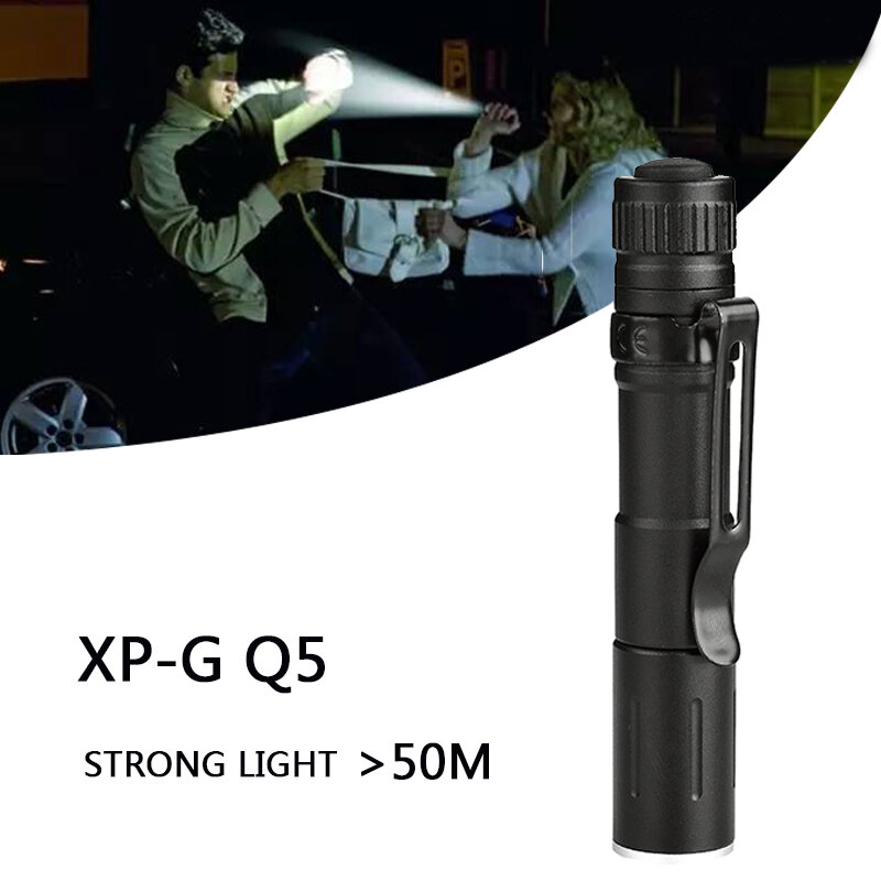 Mini LED Flashlight ZOOM 7W Q5 1000LM Waterproof Torch LED Zoomable Lanterna AAA Battery Led for Camping Emergency LED Bulbs