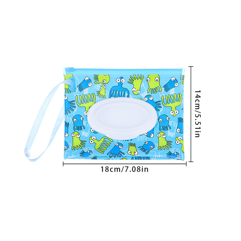 1PC Fashion with Snap Strap Eco-friendly EVA Baby Wet Wipes Box Wipes Container Wet Wipes Bag Cleaning Wipes Case