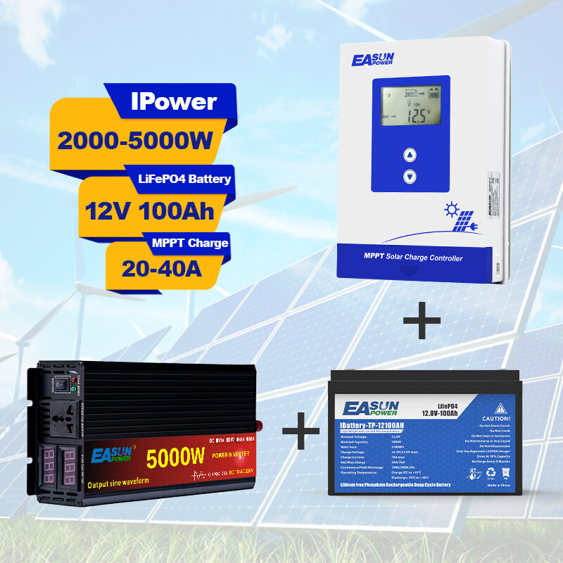 อินเวอร์เตอร์พลังงานแสงอาทิตย์สำหรับรถยนต์5000วัตต์12V 24V 120V DC เป็น AC 220V 230VAC 5000 W