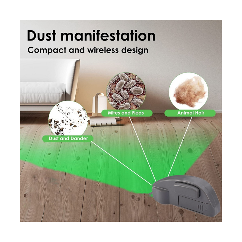 Affichage de la poussière de l'aspirateur avec lampe LED, nettoyage de la poussière cachée, accessoires d'aspirateur de poils d'animaux domestiques pour animalerie