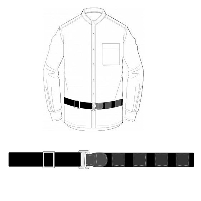 2,5 cm verstellbares Hemd bleiben Leder Patch Shirt Halter reduzieren Falten für Hemd s1101