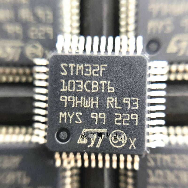 Stm32f103cbt6 LQFP-48アームマイクロコントローラー-mcu、32ビット取り付け、m3、128k、メッドパフォーマンスln、ロットあたり10個