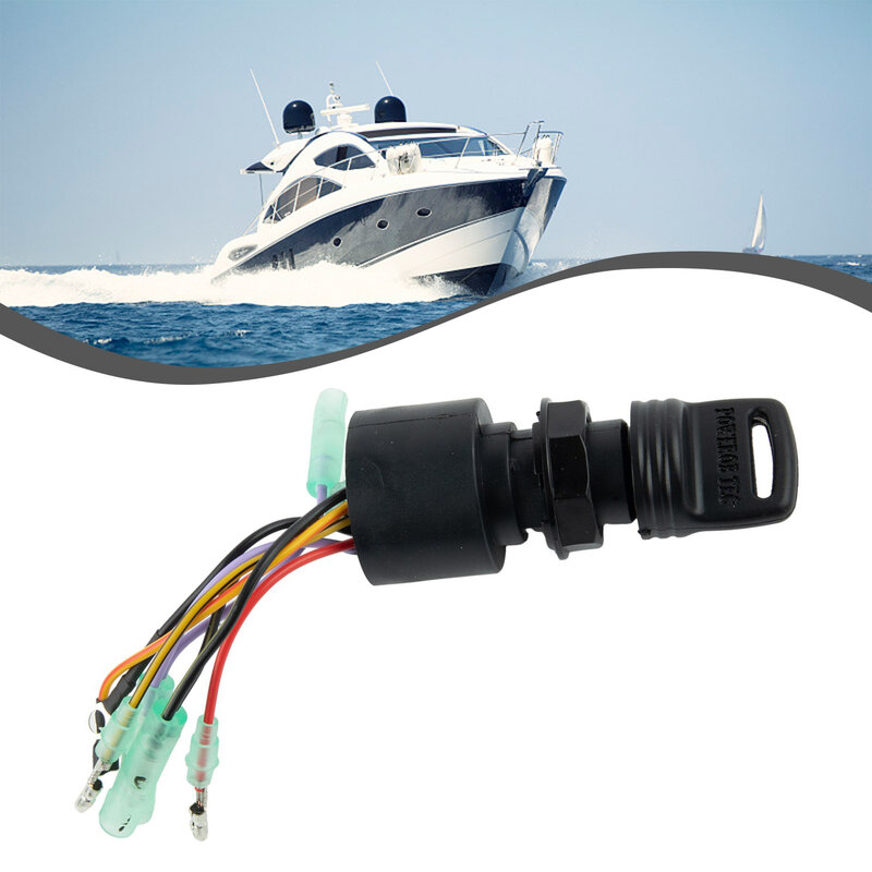 Piezas de interruptor de llave de encendido, accesorios para motores fuera de borda, motor de barco, plástico + Metal, reemplazo, 3 posiciones