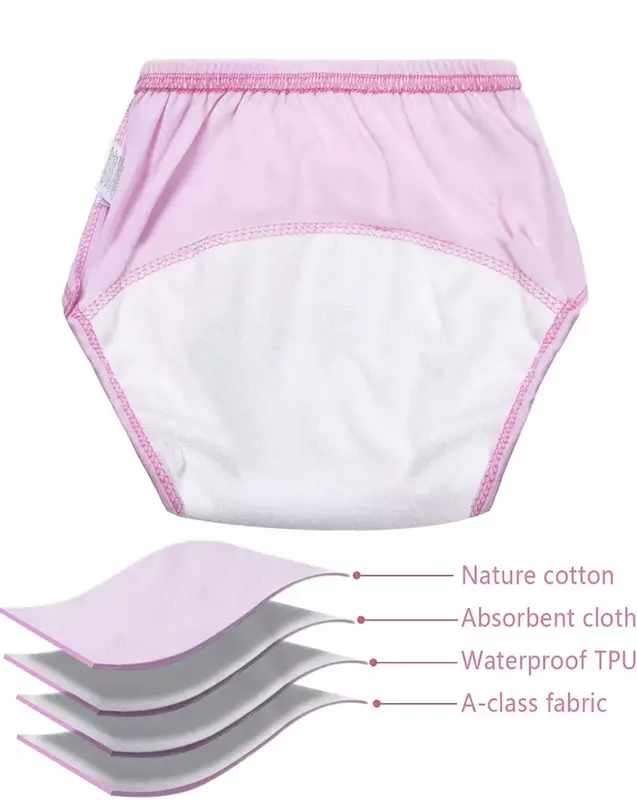 25 szt. Wodoodporna dziecięca spodnie treningowe bawełniana bielizna do nauki/nauki dla niemowląt